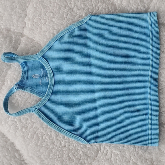 Free People Tops - Free People Movement Happiness Runs Crop Light Blue